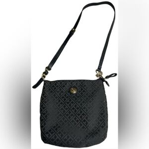 Tommy Hilfiger Black Monogram Crossbody Bag